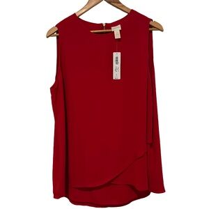 Chicos Red Sleevless Top